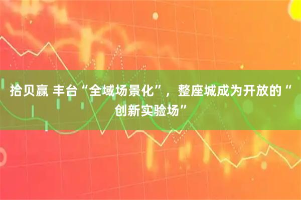 拾贝赢 丰台“全域场景化”，整座城成为开放的“创新实验场”